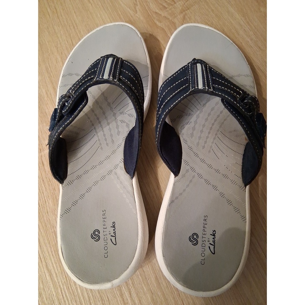 Clarks Cloudsteppers Women's Size 8 Blue Adjustable Comfort Sandals